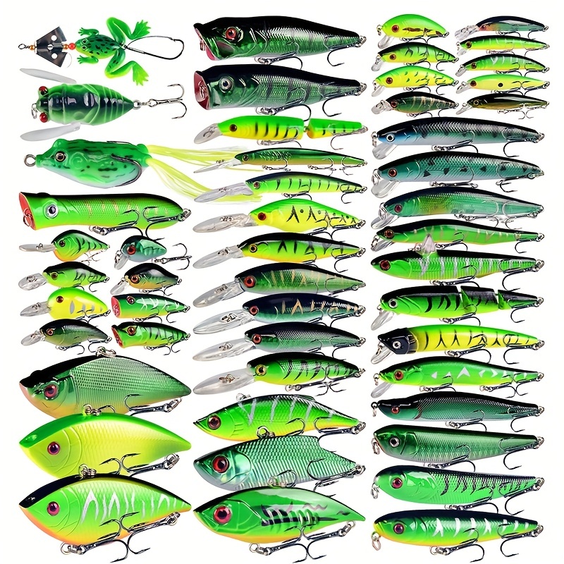 50pcs Bionic Fishing Lure Set - Pencil Popper, Crankbait, Minnow -  Freshwater and Saltwater Fishing Tackle - Lifelike Design for Increased  Catch Rates
