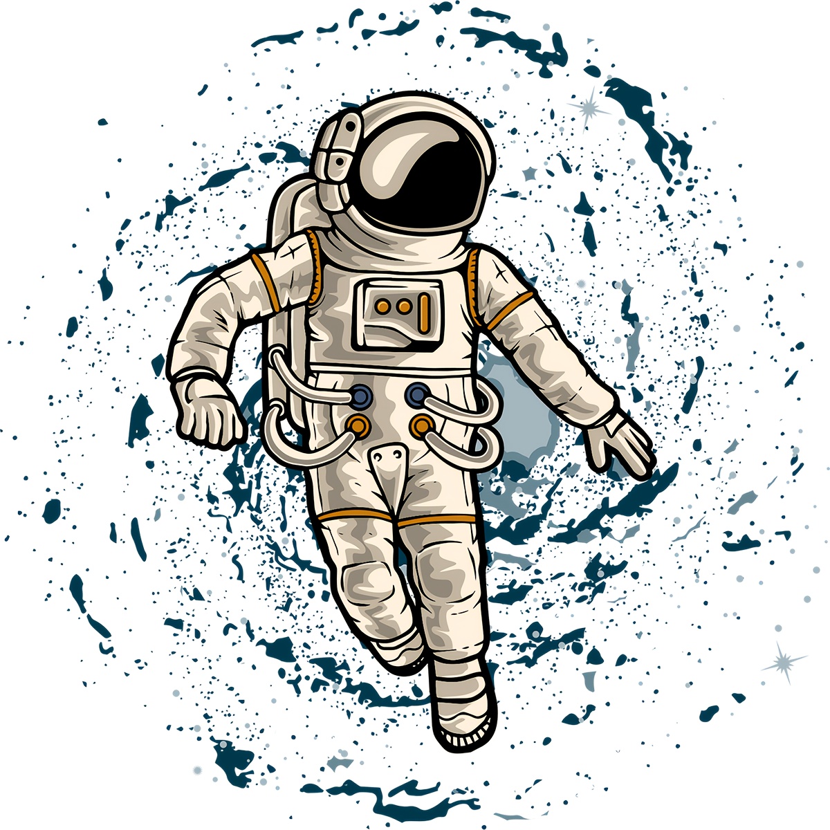 Floating Cosmonaut Spaceman Vinyl Sticker
