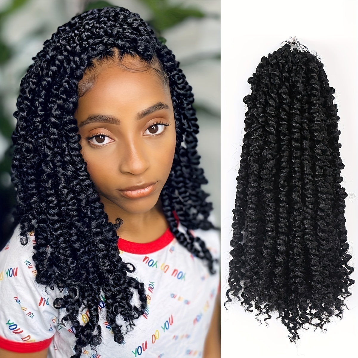 Pre Twisted Passion Twist Bomb Twist Crochet Hair Synthetic Spring Twist  Pre Looped Braiding Hair Extension for Women 16Roots/pc