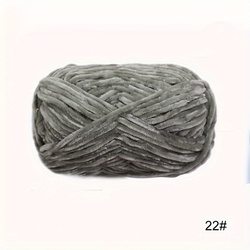 100g Finger Knitting Yarn Chenille Yarn Crochet Cotton Yarn Polyester Wool  Hand-Knitted Blanket Mat Scarf Crochet Knitting Yarn (Color : 0555)