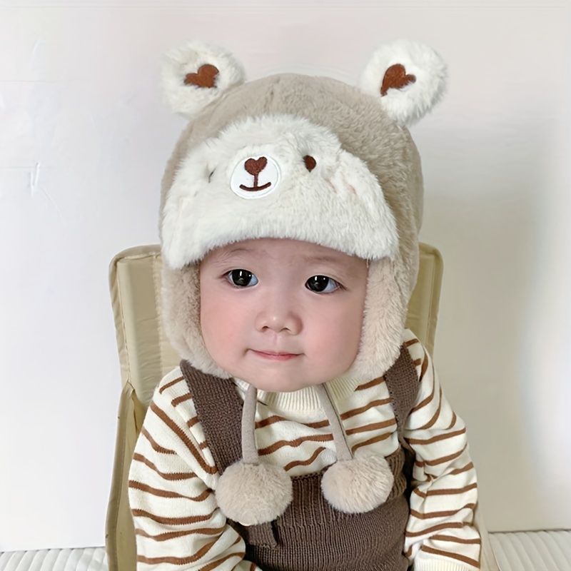 Winter Children's Warm Cute Cartoon Hat Plush Thickened Boys - Temu