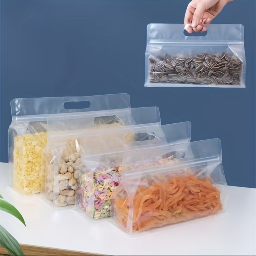 Reusable Food Storage Bags Silicone Freezer Bag Fresh Keeping-Blue+Green  4Pcs