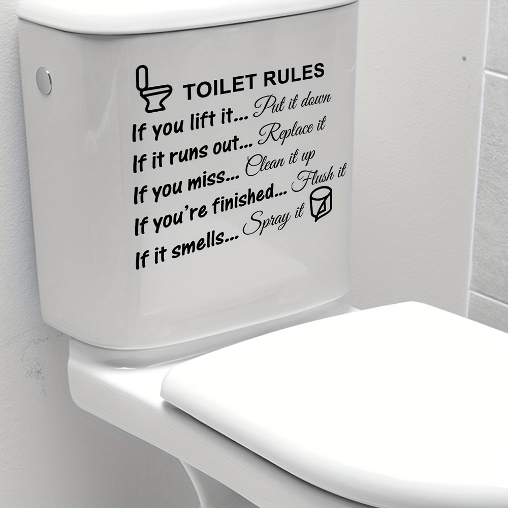Sticker Toilet Rules