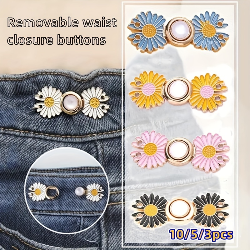 Pant Waist Tightener Adjustable Jean Button Pins 1PC Button Clip for Pants  No Sewing Required Easy to Install 