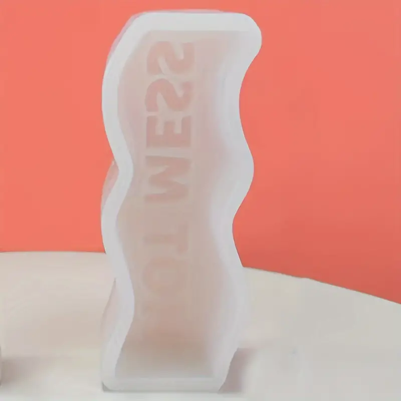 3D Unique Wave Shape Silicone Candle Mold DIY Rectangle Wave Letter Candle  Mold