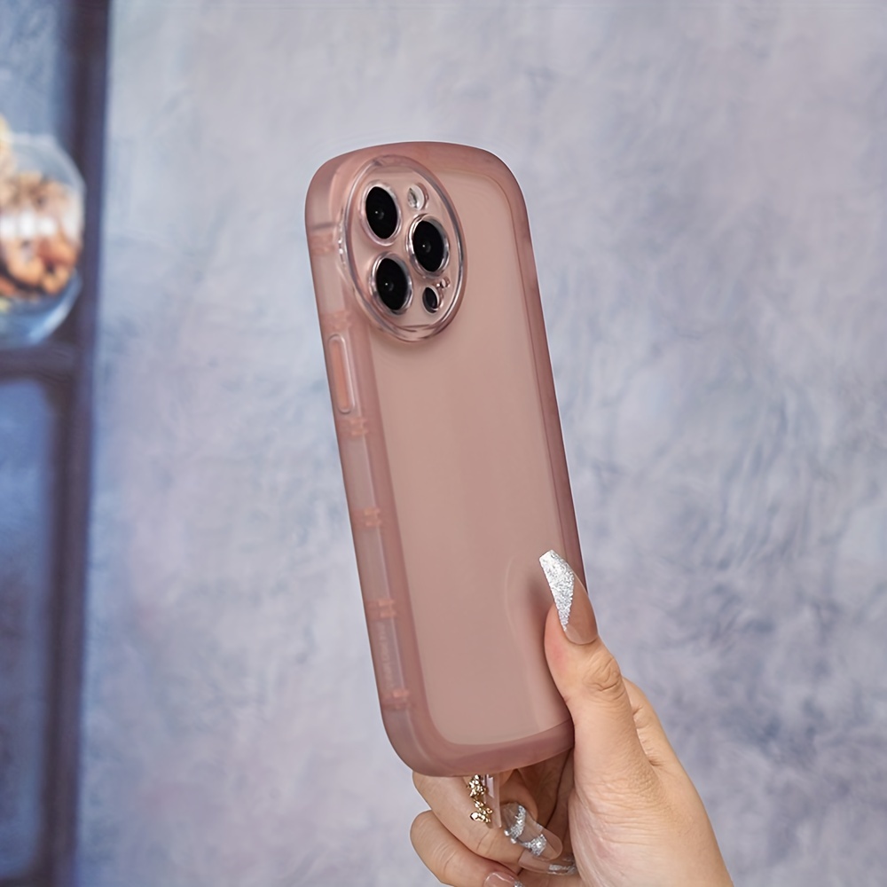 Para iPhone 13 funda de teléfono rosa helado + carcasa de choque