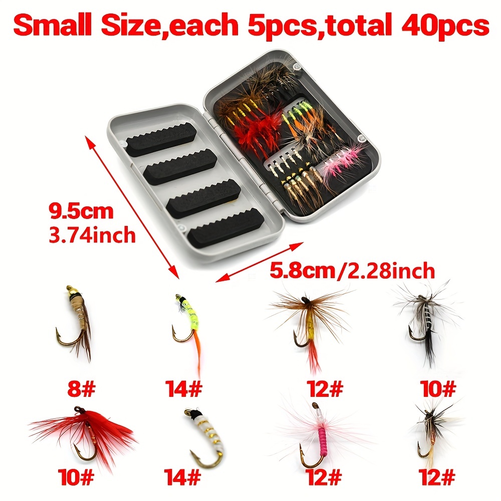 1 Set of 40/56pcs * Nymph Lures - Hooks for Fly Fishing Trout, Bass, and  Outdoor Fishing Tackle