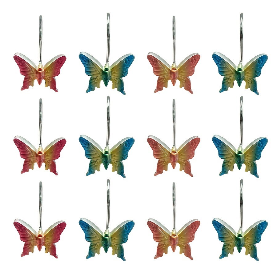 Shower Curtain Hook Creative Butterfly Waterproof Rust proof - Temu