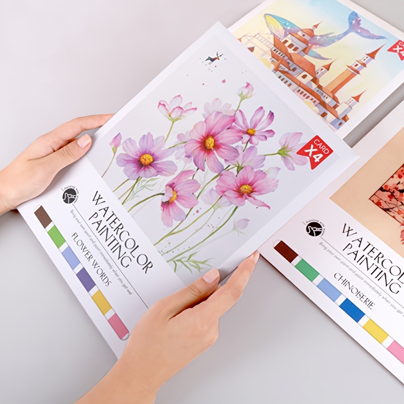 Watercolor Painting Watercolor Coloring Book Self contained - Temu