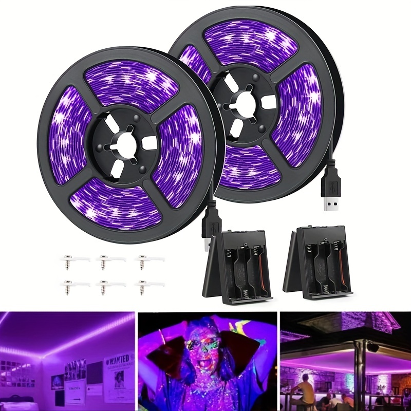 16ft 5M UV/Purple LED Strip Black Light Night Fishing Ultraviolet