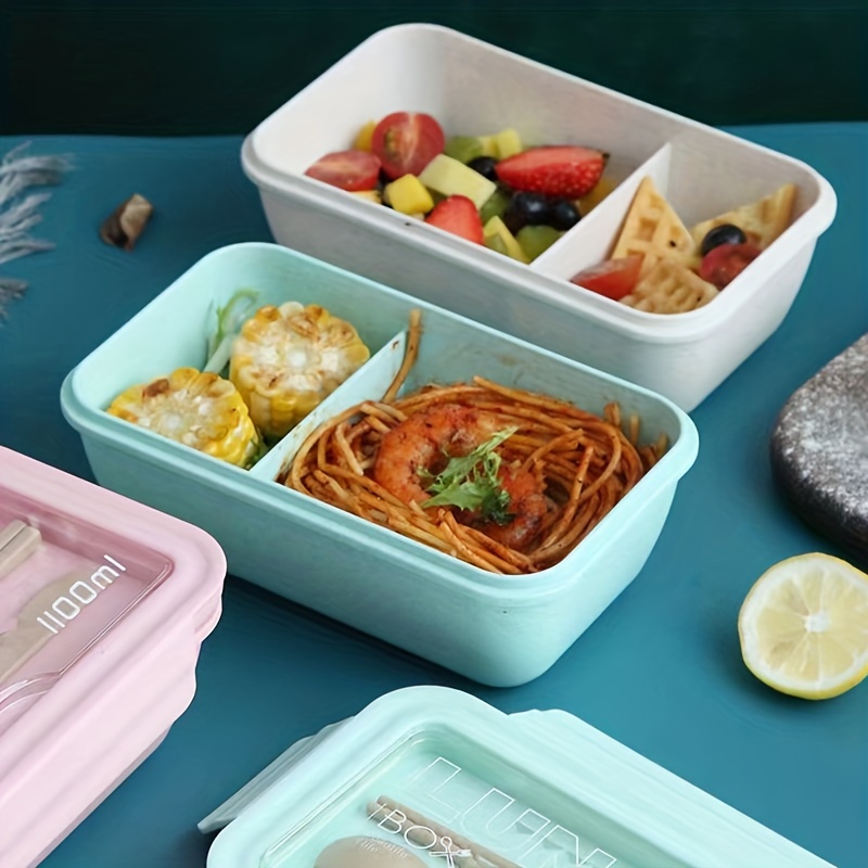 Office Staff Meal Box Square Bento Box Leakproof Food - Temu