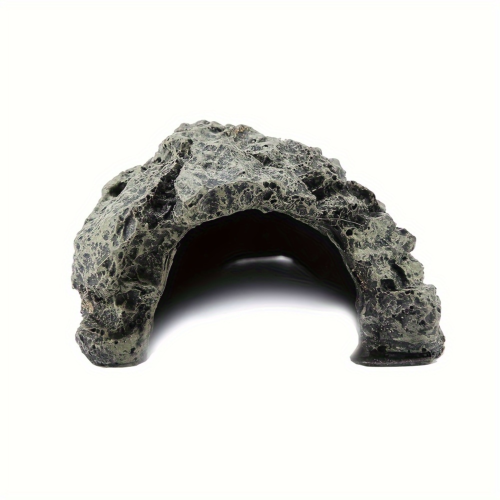 Reptile Hideout Cave Resin Rock Hides Habitat Decor Fish - Temu