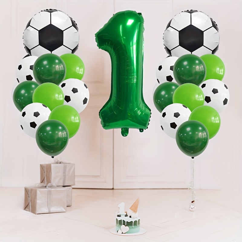 10 globos de fútbol, globos de bola de fútbol de 18 pulgadas, globos de  helio de fútbol, globos de fútbol de Mylar para decoraciones de fiesta de