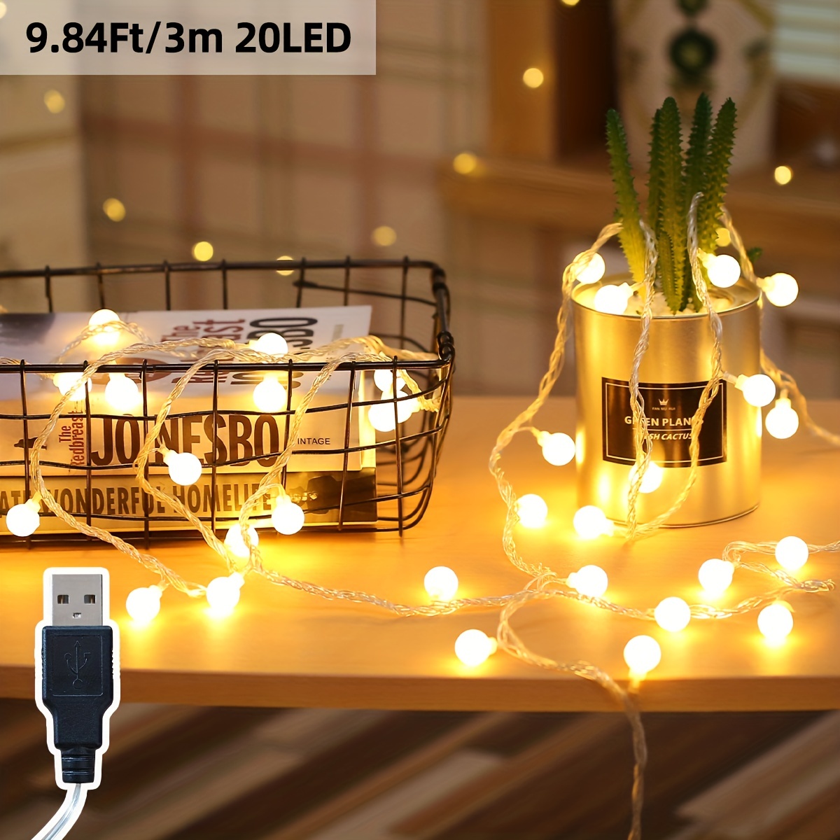 1Pc LED Camping Light Tent Light with Fairy String Light, Portable