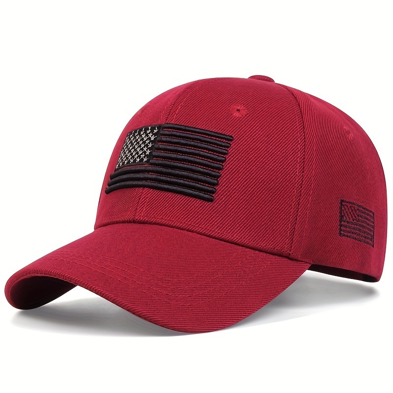 

Usa Flag Embroidery Baseball Solid Color Vintage Sun Hat Adjustable Lightweight Dad Hats For Women Men