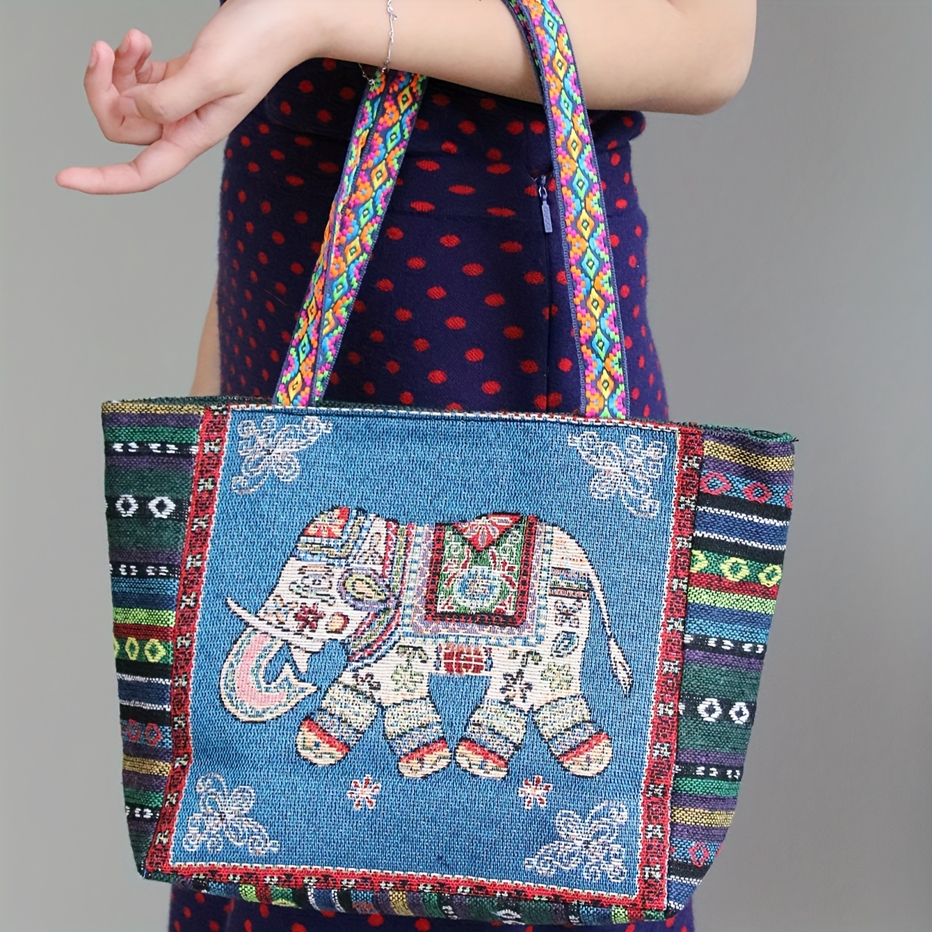 Vintage Ethnic Elephant Pattern Shoulder Bag matchclassic - Temu