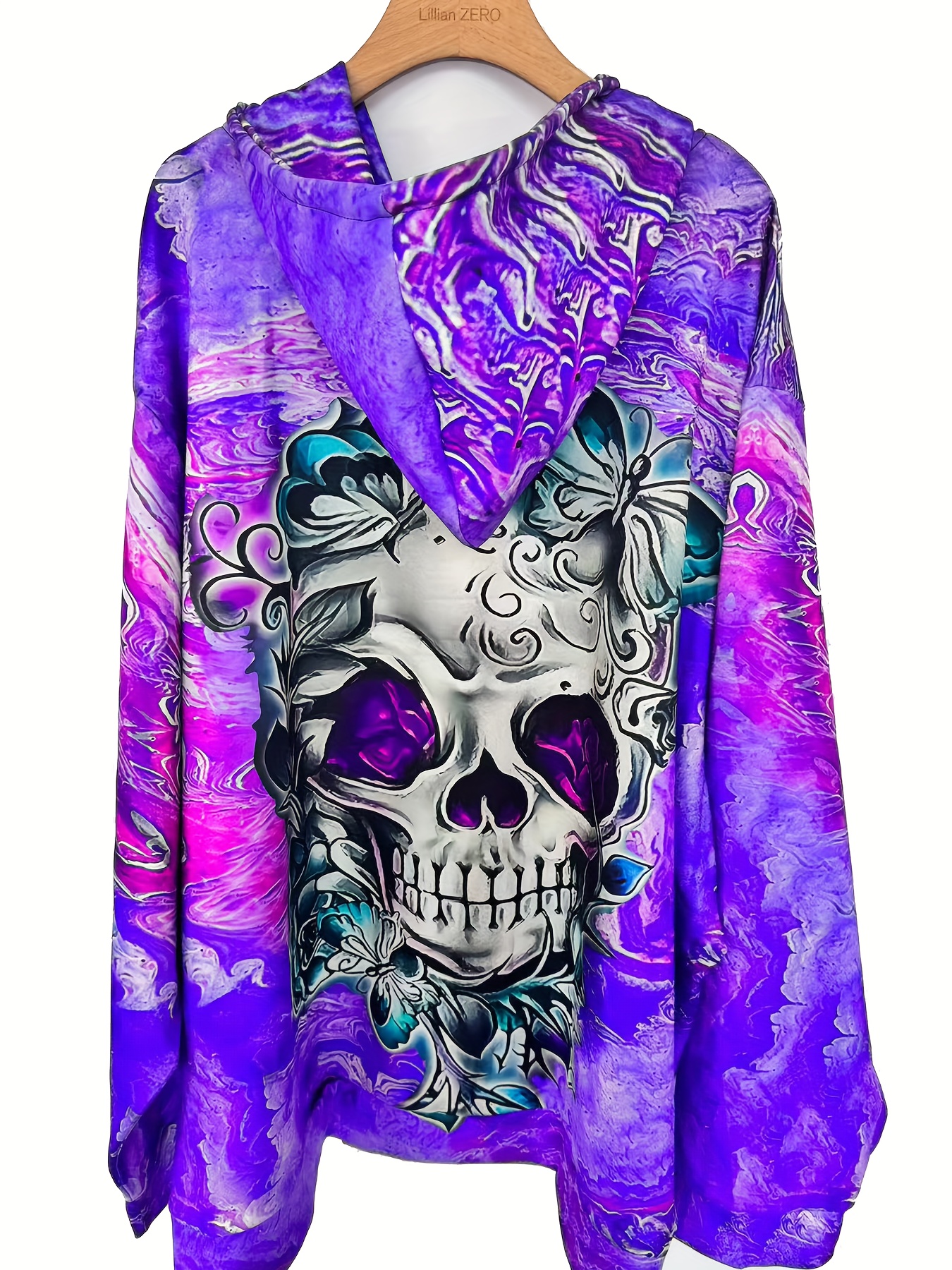 Plus size sugar skull hoodie online