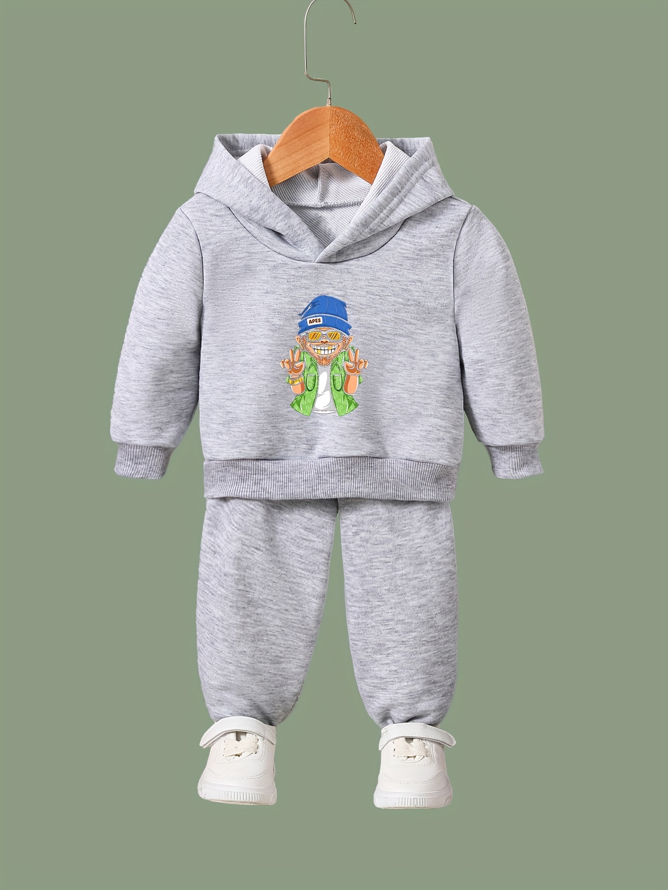 Traje Capucha Estampado skateboard Niños Conjunto Sudadera - Temu Chile