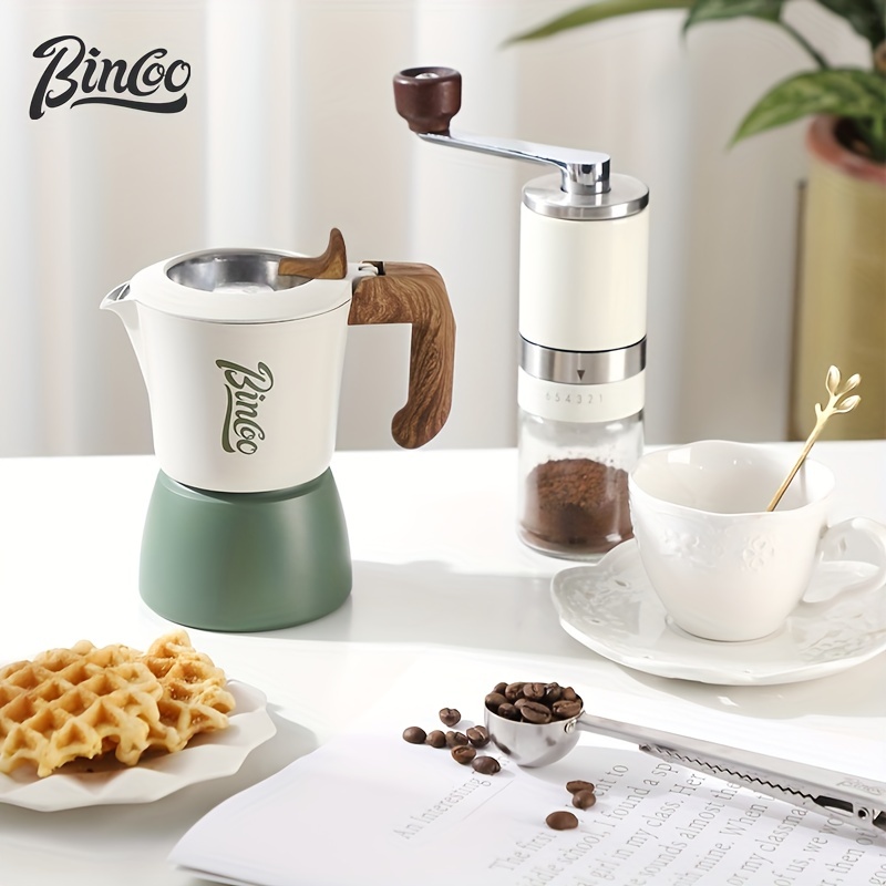 bincoo filo double valve brewed coffee moka pot for 2 people freshly brewed concentrated extract italian style outdoor moka pot details 7