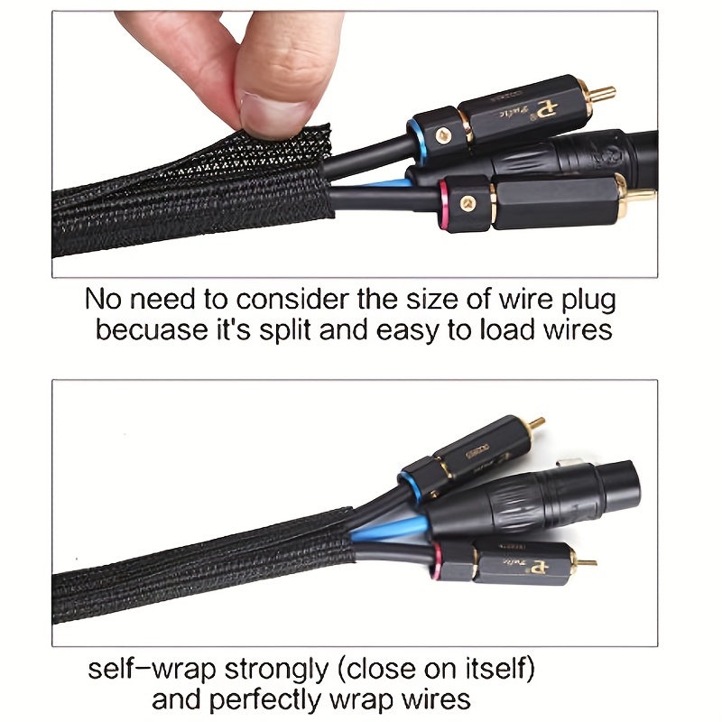 Cord Protector Wire Loom Tubing Cable Sleeve Split Sleeving - Temu
