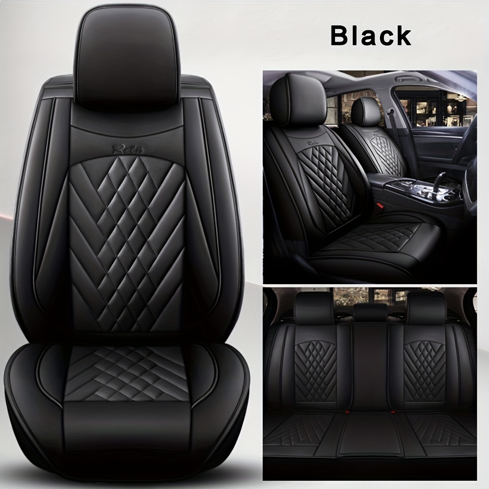 Executive Premium Car Seat Covers with PU Leather for Front & Rear Sea –