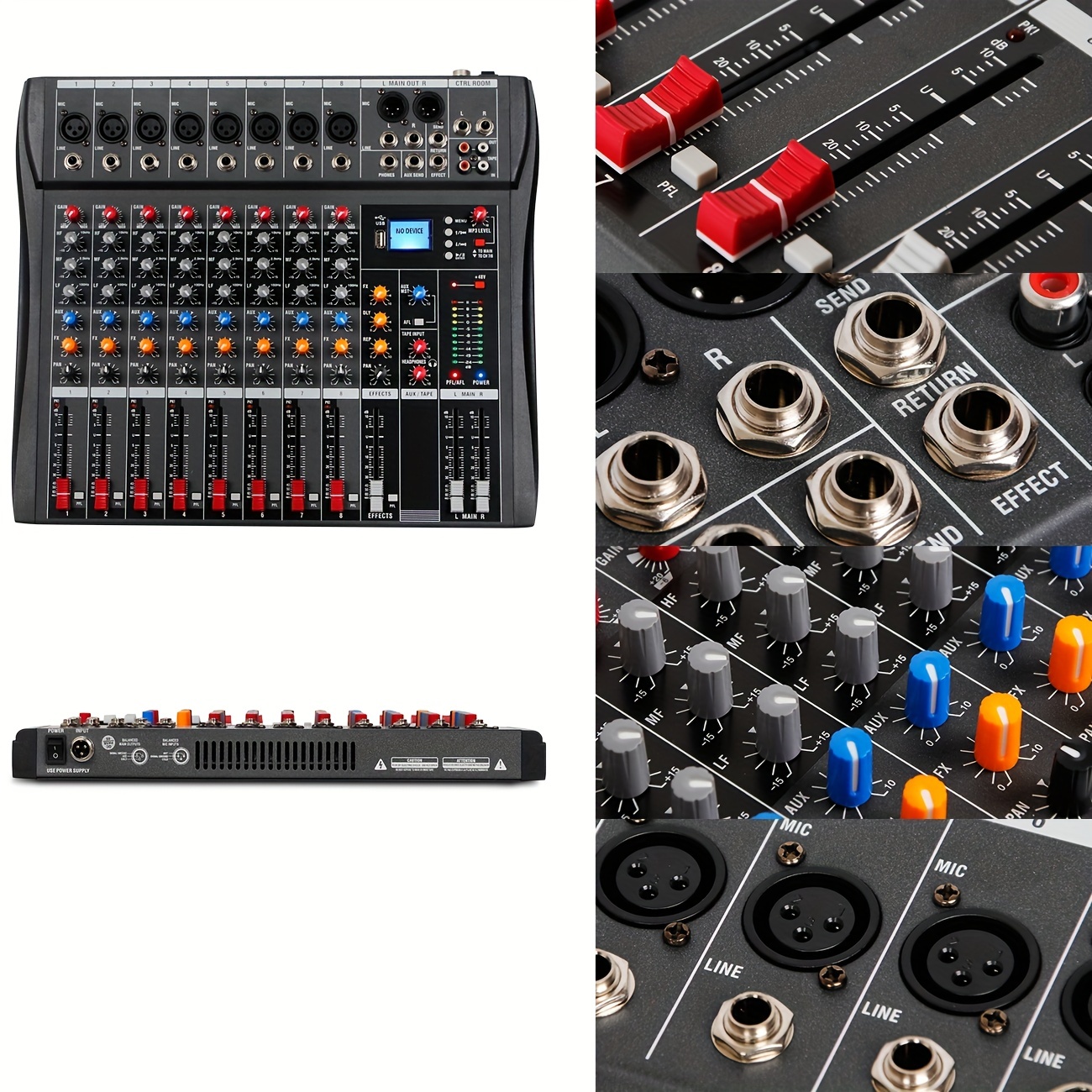 Depusheng 8/12 Channel Audio Mixer: Professional Sound - Temu