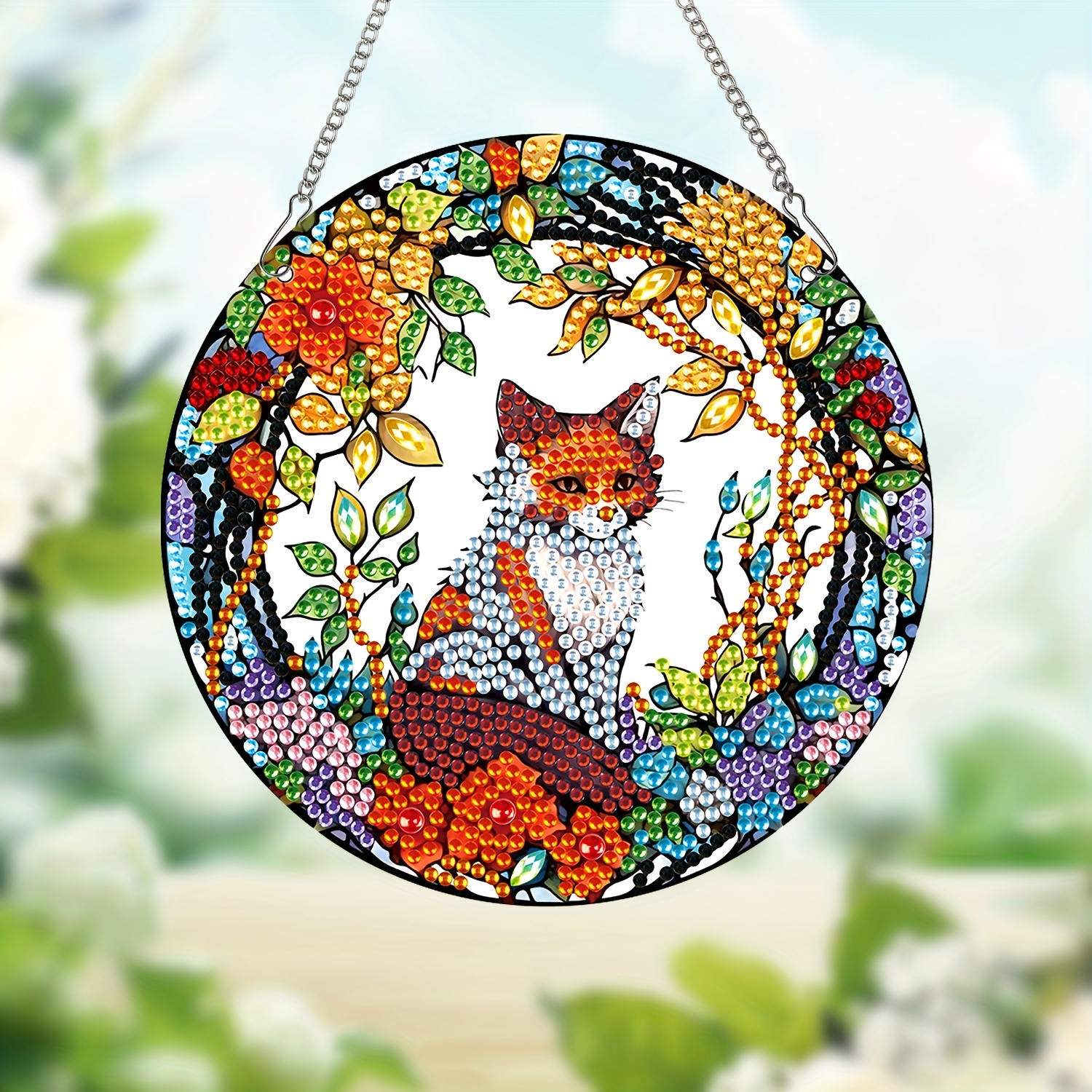 Fox Flower Diamond Painting Hanging 3d Three dimensional - Temu