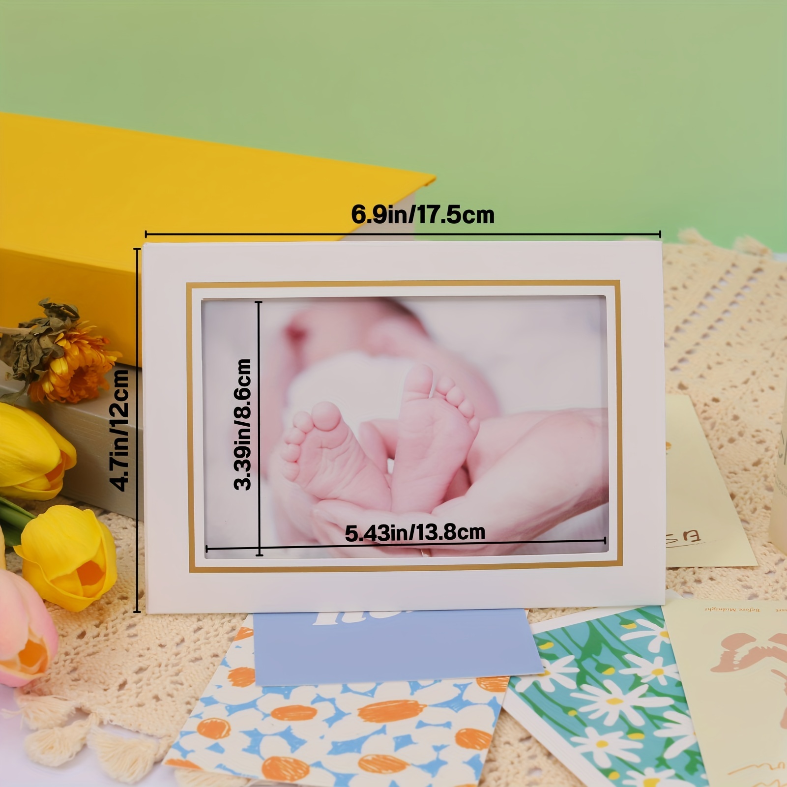 50 Pack 4x6 Inch Cardboard Paper Picture Frames with Clips and