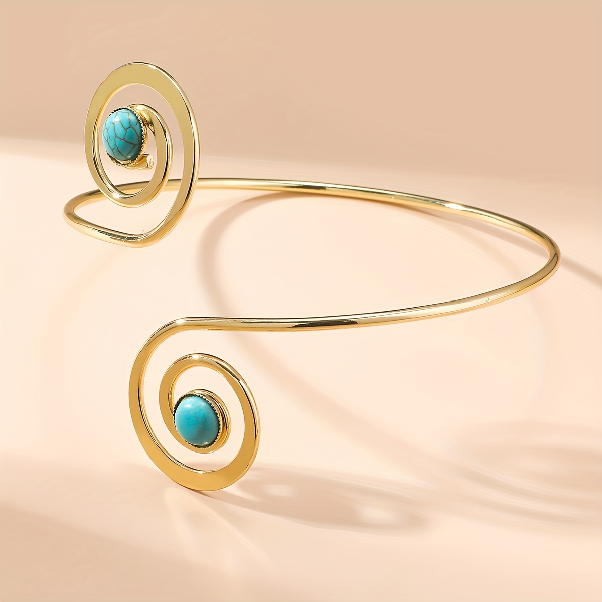 1 bohemian vintage turquoise open cuff arm
