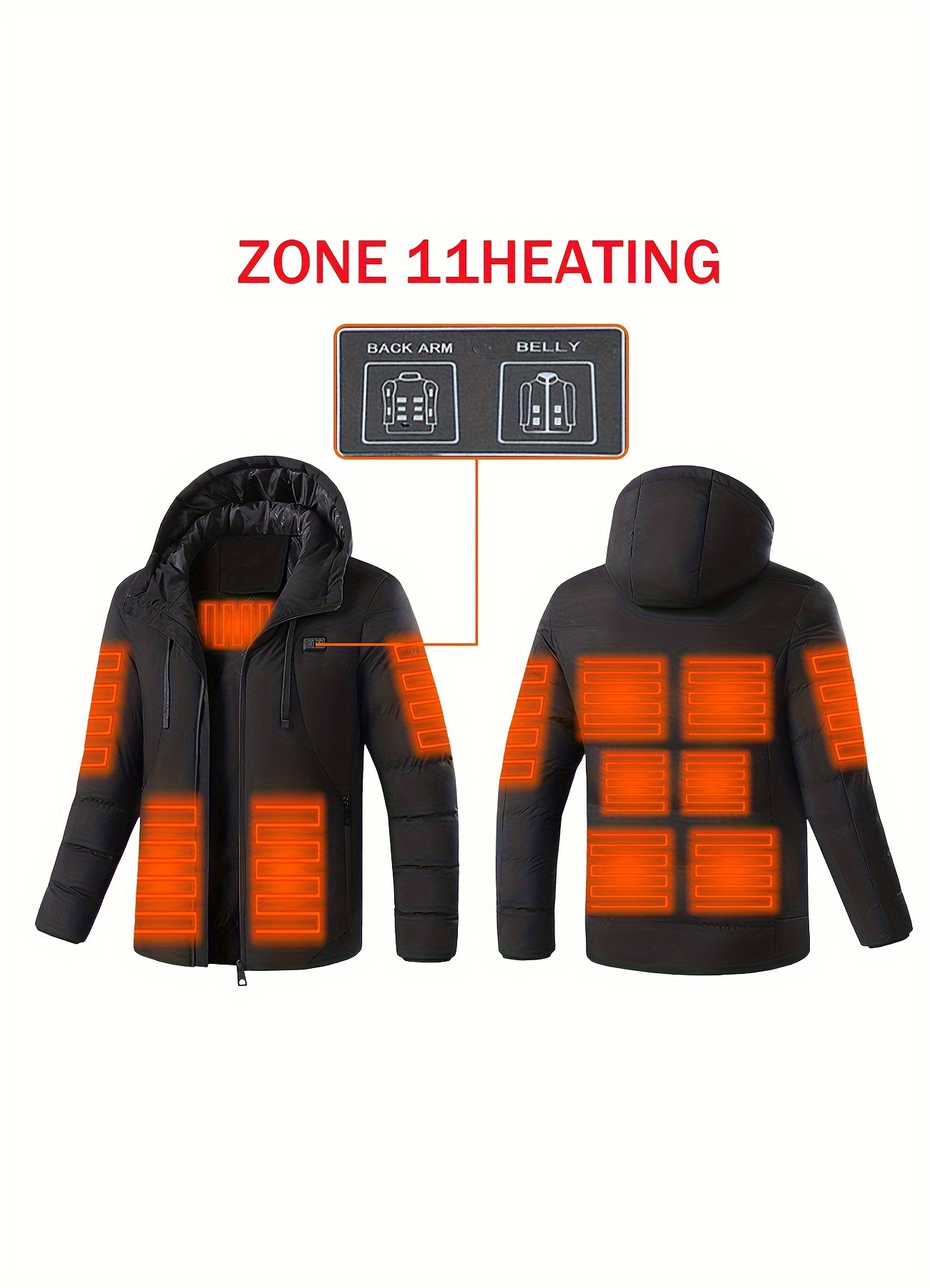 Chaqueta recargable para hombre cómoda chaqueta con calefacción inteligente  para acampar mochilero s FLhrweasw
