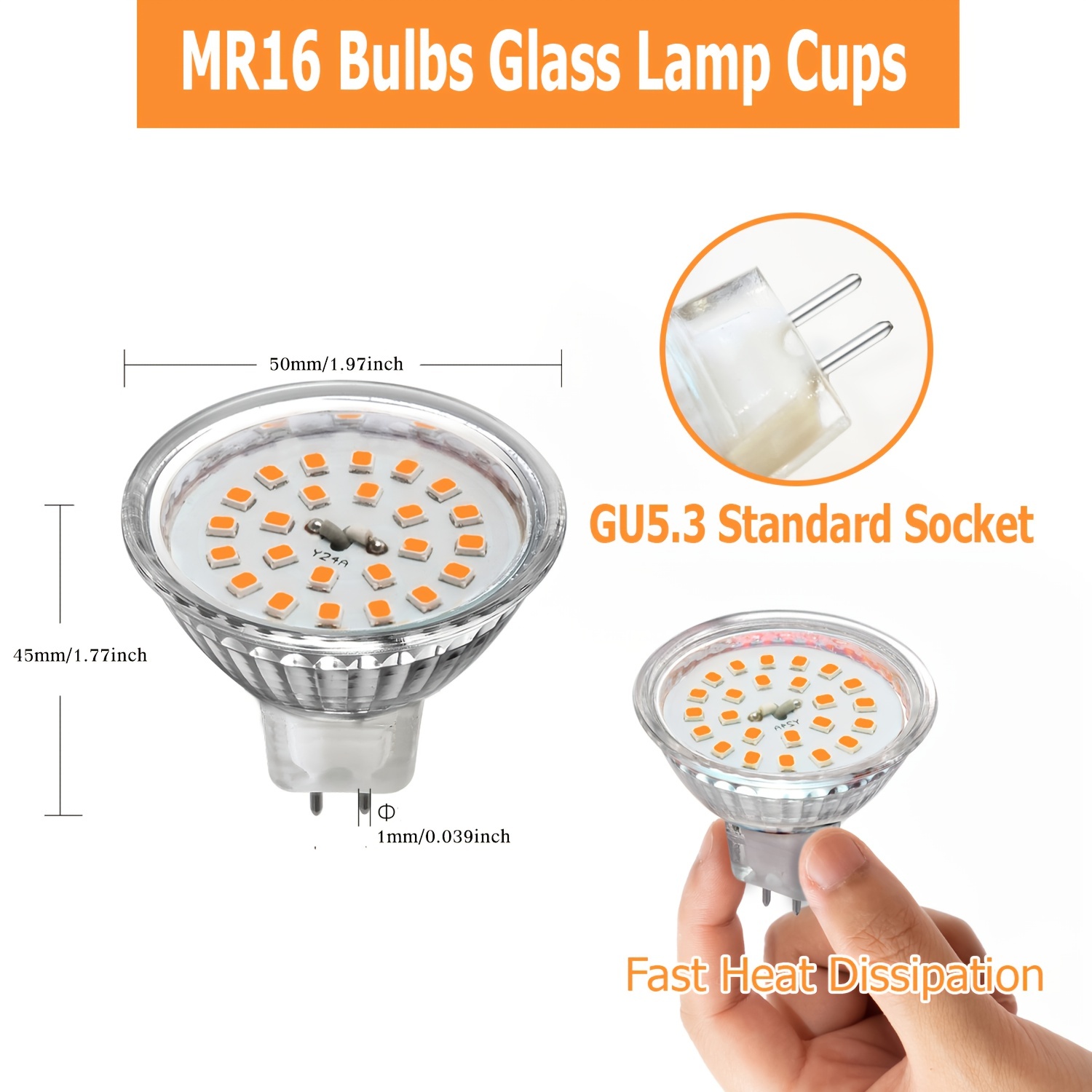 Mr16 Led Bulbs Warm White 2700k Mr16 Gu5.3 Led Replacement - Temu