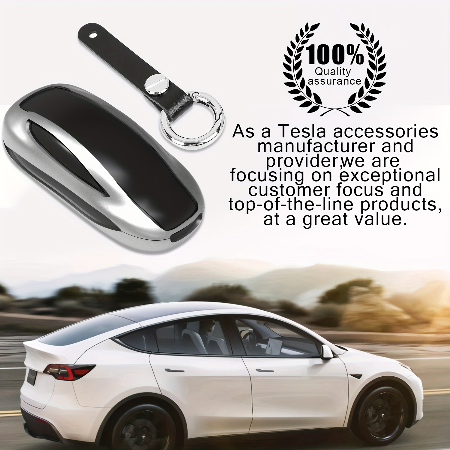 Car Key Chain Luxury Keychain Car Key Ring for Tesla Car Accessories