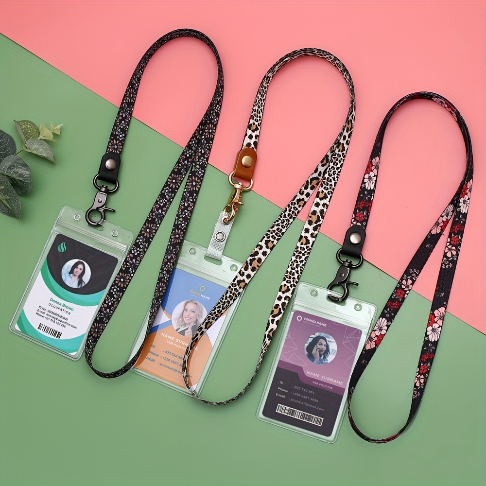 Lanyards For Id Badges Lanyards With Waterproof Extra Thick Plastic ...