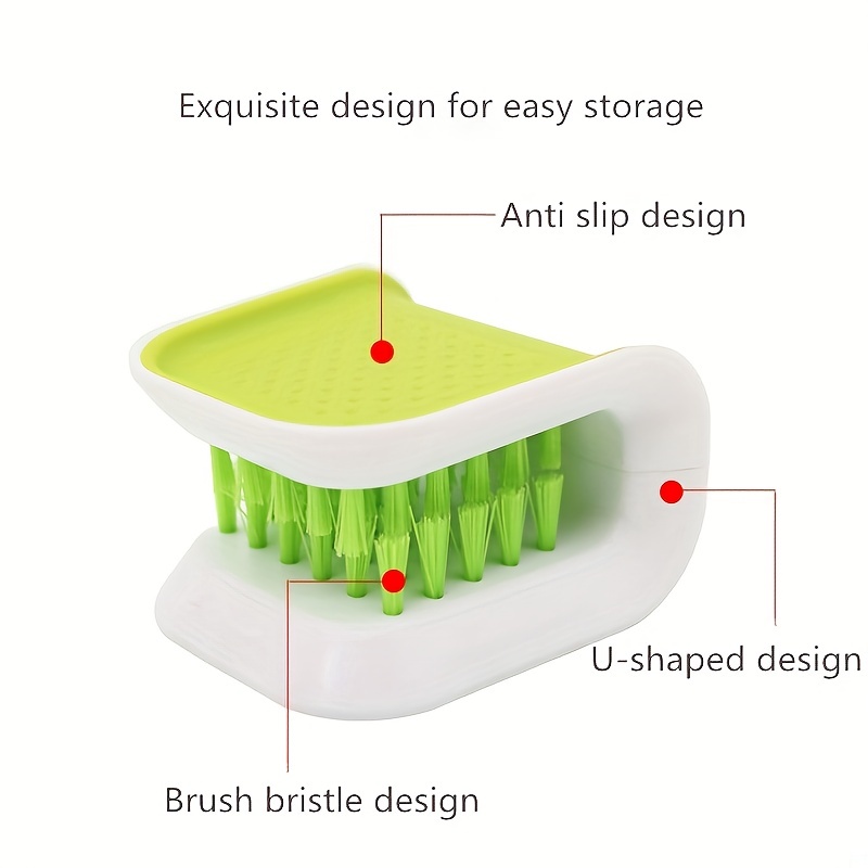 Non-Slip Blade Brush Knife and Cutlery Cleaner Brush Bristle Scrub