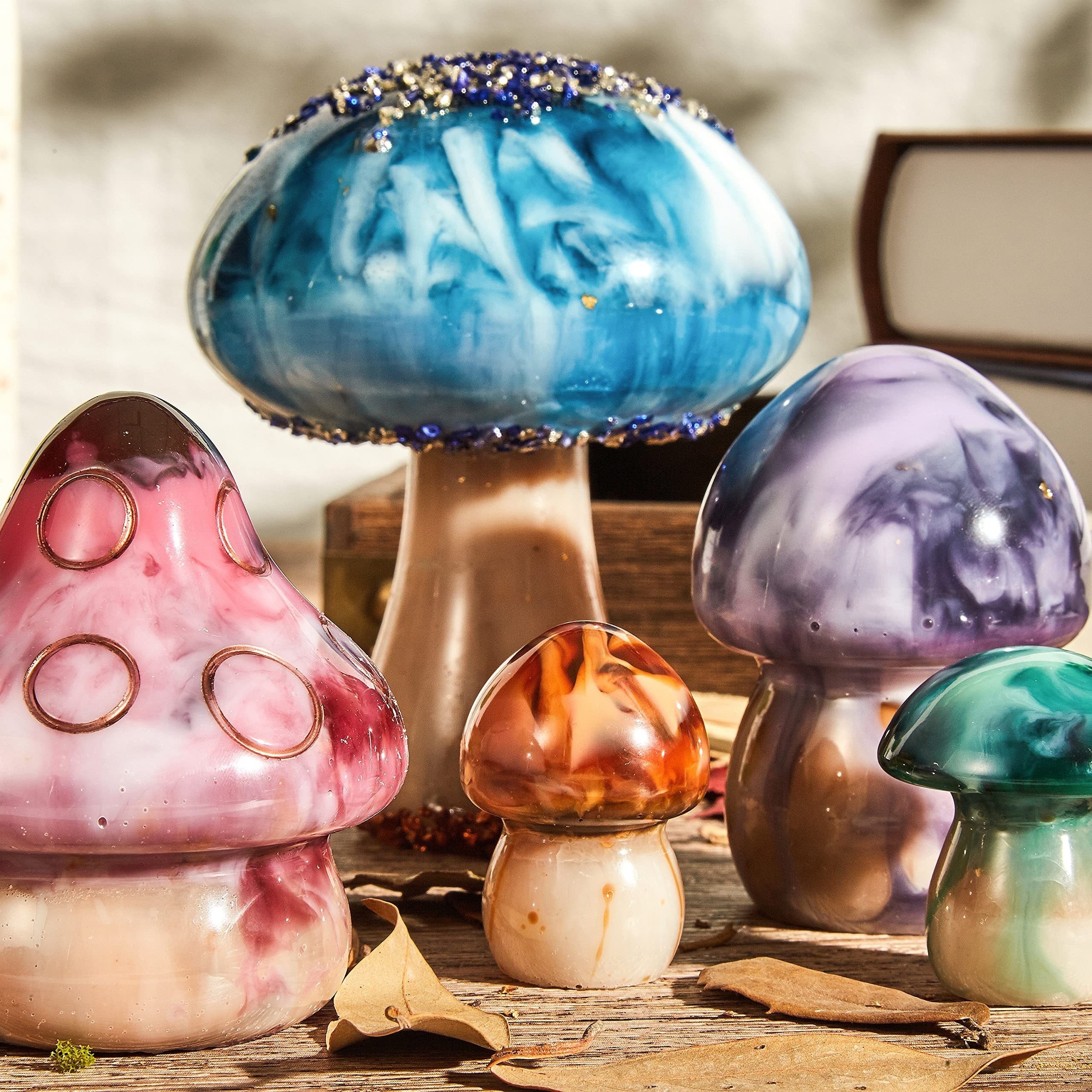 Mushroom Resin Molds, 7 Shape Mushroom Jar Silicone Mold Set For