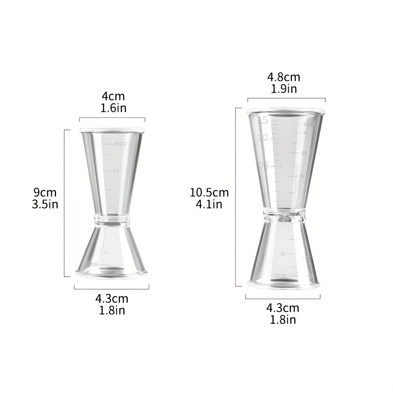 Double Jigger Measure Cup 10-20ml  Cocktail Drink Mixer Measuring