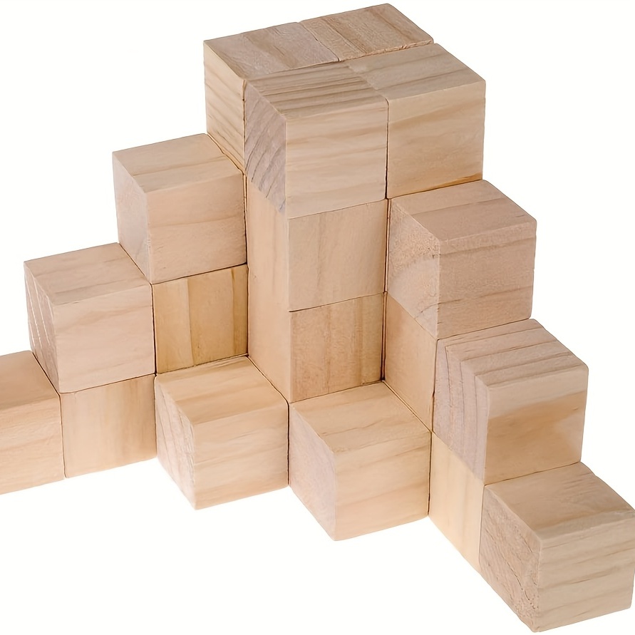 Unprocessed Wooden Blocks Small Wooden Blocks For Crafts And - Temu