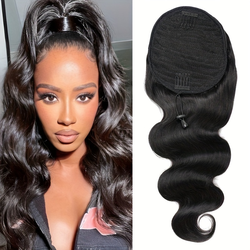 Clips In Human Hair Extensions Natural Brazilian Body Wave - Temu