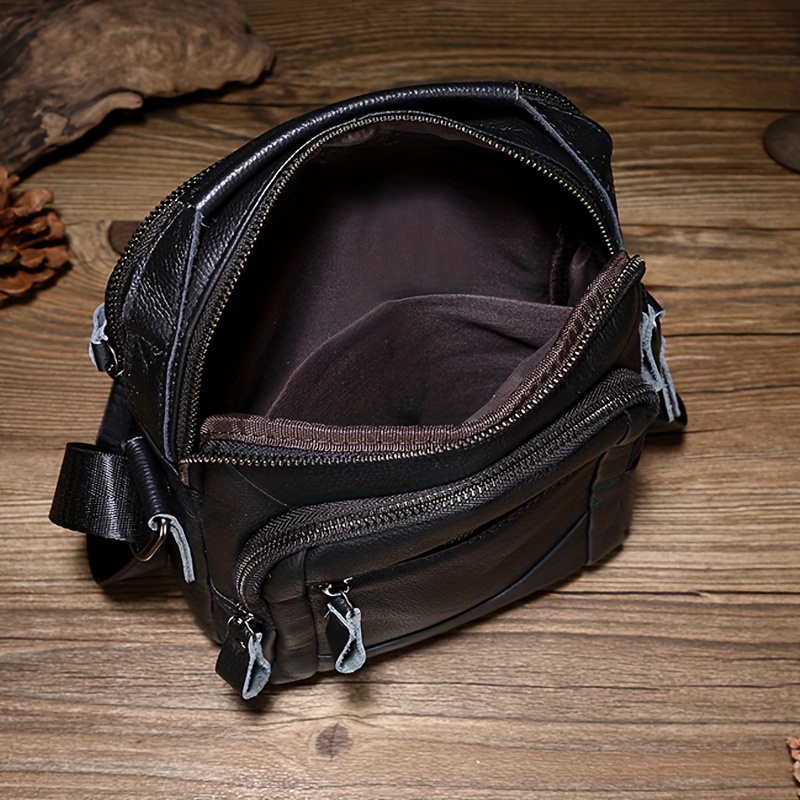 Comprar Bolsos de hombro para hombre de moda Bolsos de mensajero de cuero  Bolso de hombro de negocios para hombre