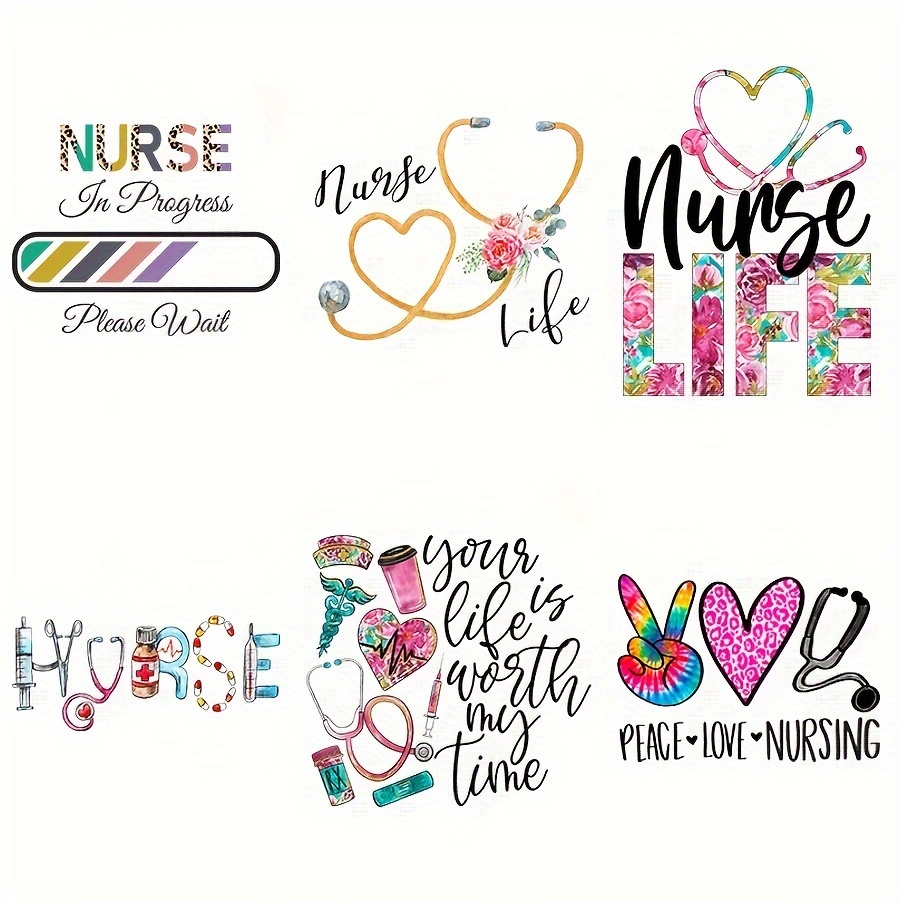 Nurse Life Printing Nursing Love Power Iron On You give Me Tachycardia DTF  Transfers Stickers Ready