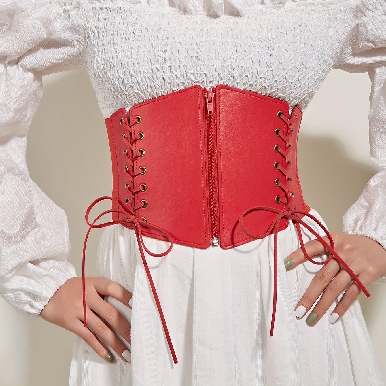 Coated Corset-style Top