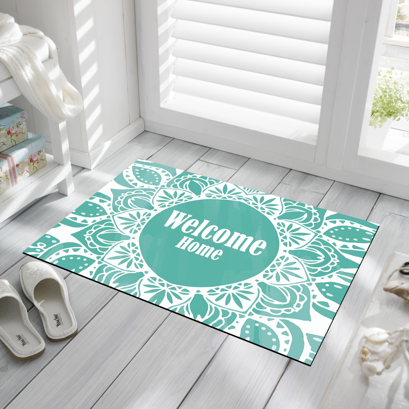 Creative Leaf Print Door Mat, Comfortable Non-slip, Anti-fouling