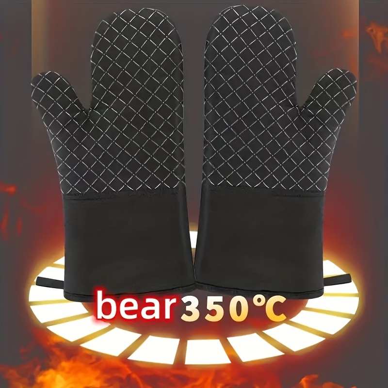 4pcs Oven Mitts and Pot Holders Set Heat Resistant BBQ Oven Gloves Hot Pads