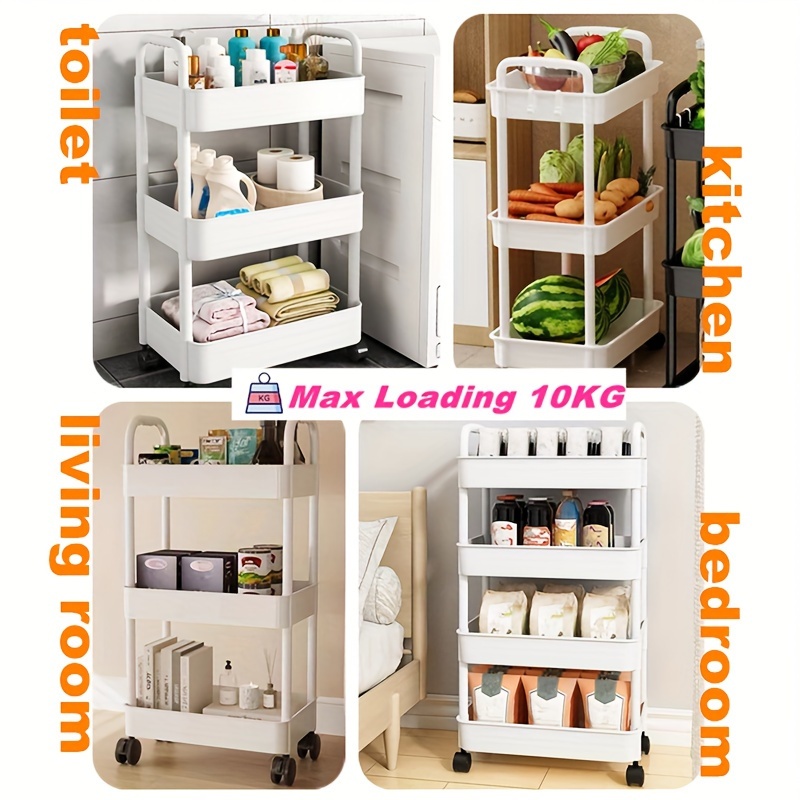 Small Stroller Storage Shelf, Floor-type Multi-layer Kitchen  Multi-functional Simple Convenient Storage Rack, Bathroom Toilet Bedside  Mobile Storage Storage Rack, For Office, Living Room, Kitchen, Movable  Storage Organizer With Wheels - Temu