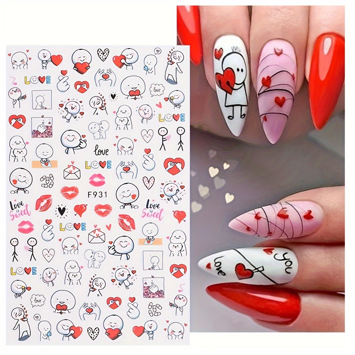 6 Pcs Flowers Nail Art Stickers Decals Marble Design Stickers Self Adhesive  Decals Floral Butterfly Watercolor Nail Decals For Girls Designer Nail Sti  | Fruugo UK
