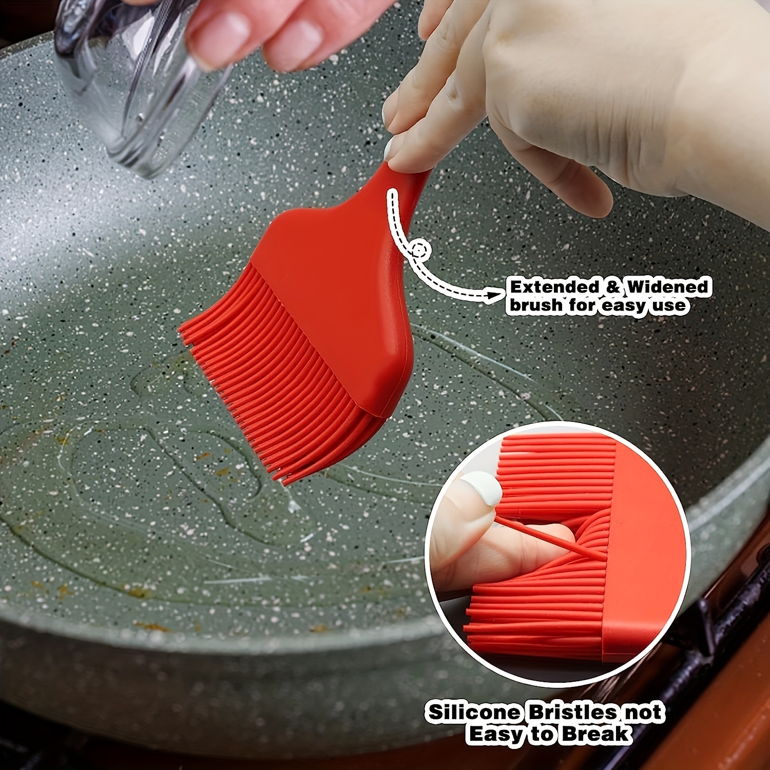Extra Large Pastry Brush-Silicone Basting Brush for Cooking,Heat