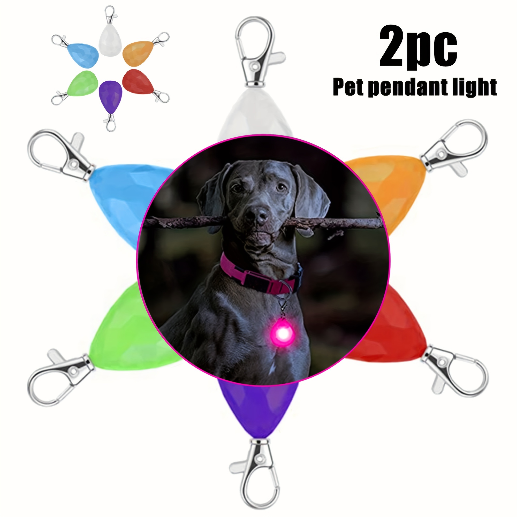 3 luces de perro para caminar por la noche, clip en USB recargable LED  collar de perro, luz 3 modos de luz, luz impermeable para caminar perro,  luz