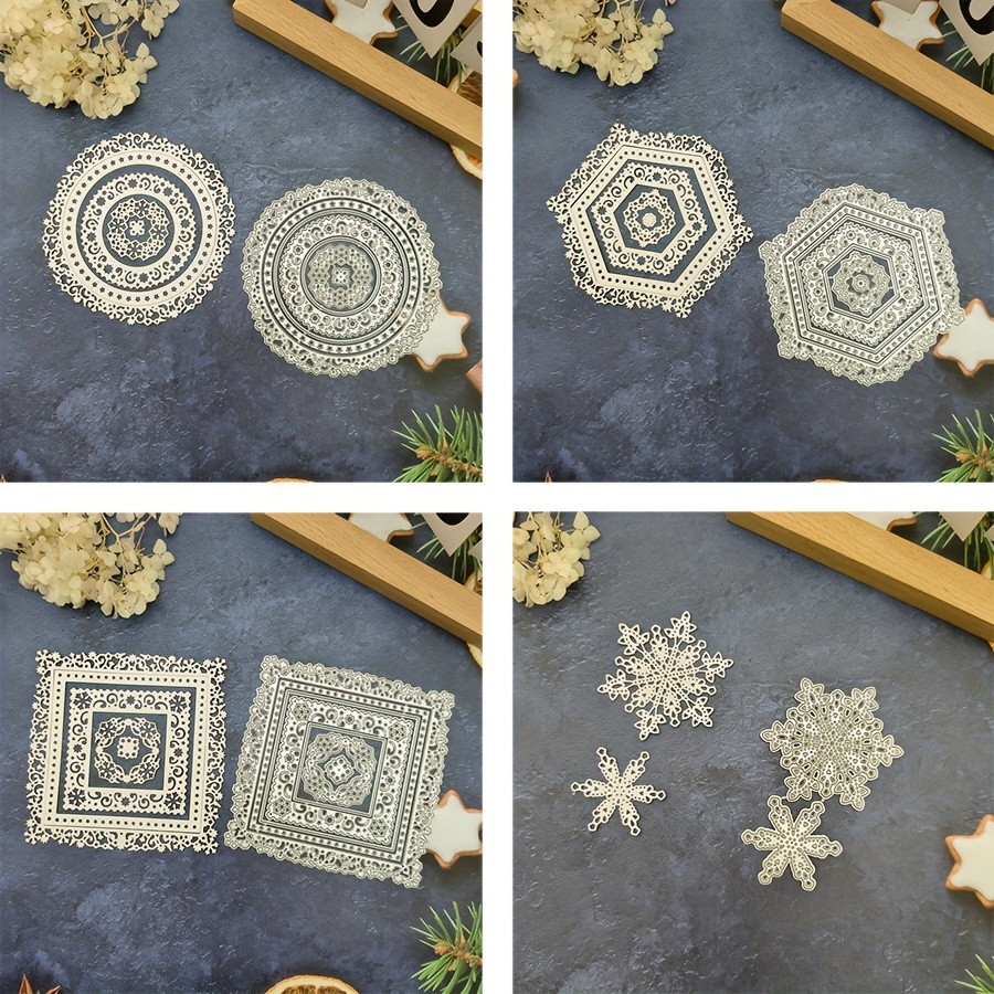 Snowflake Shape Die Cuts For Card Making Clearance Christmas - Temu