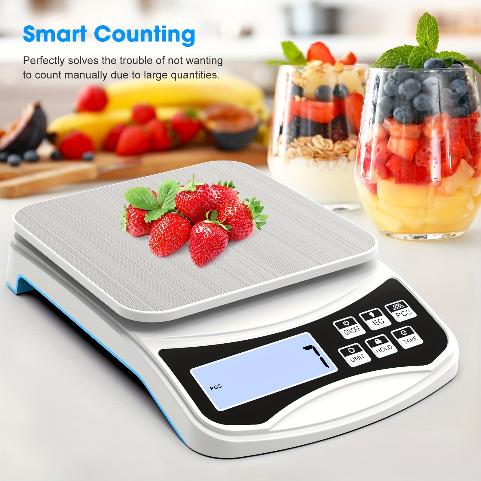 1pc 5000g-0.1g Cute Kitchen Scale, Digital Food Scale With LCD