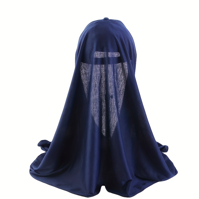 Women Adjustable Baseball Cap With Long Bubble Chiffon Head Wrap Hat And Shawl